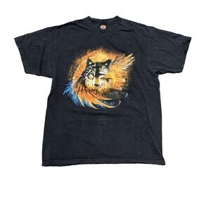 VTG Harley Davidson Motorcycles Wolf Eagle T-Shirt Mens Size XL Biker Y2K Grunge